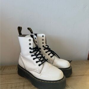 White Doc Marten Platform boots size 7